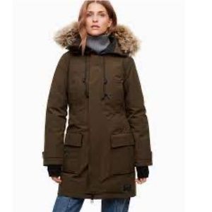 Very Warm Green Bancroft Parka Golden by TNA from Aritzia